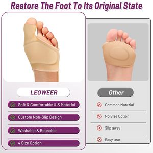 Almohadilla Metatarsal Transpirable, Cojín para el Talón Antideslizante, 4 Tamaños, Almohadillas <span class=keywords><strong>de</strong></span> Gel Extra Gruesas, Correas Ajustables, <span class=keywords><strong>Separador</strong></span> <span class=keywords><strong>de</strong></span> <span class=keywords><strong>Dedos</strong></span> - Product Image 4