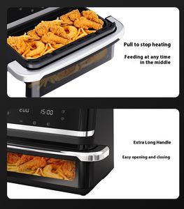 Freidora de Aire Eléctrica Multifuncional de Nuevo Diseño, <span class=keywords><strong>Horno</strong></span> de Vapor de 12L de Capacidad, Plástico y Acero Inoxidable, para Uso Doméstico y Exterior - Product Image 2