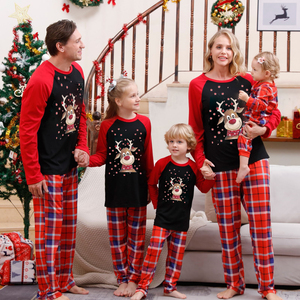 Pijamas Familiares em Promoção, Conjunto de Pijamas de Natal para Família, Roupas de Casa para Outono e Inverno - Product Image 1