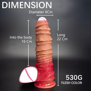Dış ticaret yeni süper kalın yumuşak gerçekçi etli arka mahkeme anal plug retraktör anormallik simülasyon yapay penis seks malzemeleri - Product Image 2