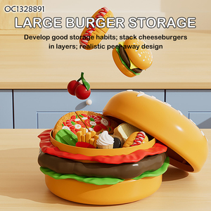 Juguetes de Fieltro de Comida Rápida Personalizados: Pan de Pizza, Plástico, <span class=keywords><strong>Happy</strong></span> Meal, Hamburguesa de Plástico, Set de Cortar Comida para Niños, Venta al por Mayor - Product Image 6