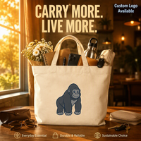 Sac fourre-tout en toile de coton pur, écologique, recyclable, imprimé avec un logo personnalisé, motif lettres et couleur personnalisée