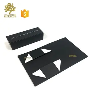 고급 매트 블랙 광택 UV 스팟 사용자 정의 로고 포장 상자 접는 종이 상자 마그네틱 접이식 선물 상자 마그네틱 뚜껑