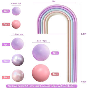 ของตกแต่งเค้กดินโพลิเมอร์ 3 มิติ ลายสายรุ้ง สไตล์โบโฮ ซีรีส์ INS สำหรับงานปาร์ตี้ ทำในจีน ขายดีข้ามพรมแดน - Product Image 6