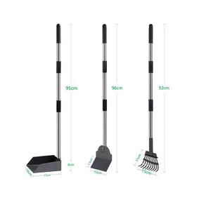 Ayarlanabilir uzun saplı Metal tepsi tırmık Spade Scoop Scoop Pet atık kaldırma köpekler Pooper Scooper - Product Image 5