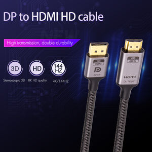 Cable Adaptador DP <span class=keywords><strong>a</strong></span> HDMI Trenzado <span class=keywords><strong>de</strong></span> Nailon, Chapado en Oro, 8K60Hz, Cable Convertidor DP Macho <span class=keywords><strong>a</strong></span> HDTV Macho para Laptop - Product Image 3