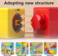 Circuit de course magique à assembler soi-même pour enfants, piste de course pour bébés, circuit de course électronique éducatif STEM, train sur rail 3D, jouets en cube, vente en gros