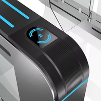 Système d'entrée sécurisé avec lecteur de cartes RFID, reconnaissance faciale et empreintes digitales, portique tournant automatique à vitesse variable