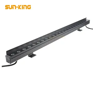 Waterproof outdoor 230V ac purple red blue wall washer 36W 36 watt led linear architectural building light with visor