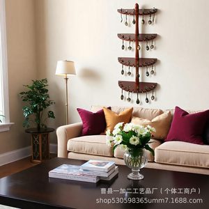 Wooden Four Tier Spoon Display Rack <b>Desktop</b> Kitchen Storage <b>Shelf</b> for Tableware - Product Image 5
