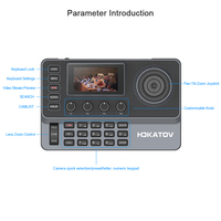 Controlador de Cámara PTZ HDKATOV PoE con Pantalla LCD de 3 Pulgadas, Joystick 4D para Transmisión en Vivo de Iglesias, PELCO D/P RS232 RS485, KC10