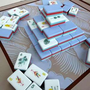 American Luxury <b>Mahjong</b> <b>Set</b> Acrylic New Pattern Custom-engraved 4-layer <b>Mahjong</b> Tiles for Entertainment - Product Image 3