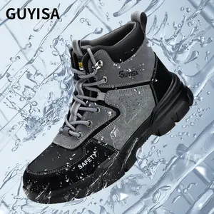 GUYISA Neue CE-zertifizierte Stahlkappen-Arbeits stiefel Outdoor Casual Lightweight Steel Toe Work Boot