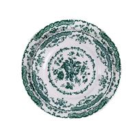 Nouvel ensemble de vaisselle de luxe moderne en porcelaine avec incrustations dorées, assiettes de dîner rondes en New Bone China à motifs floraux bleus et verts