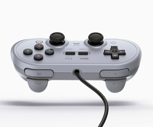 Manette filaire 8Bitdo Pro 2 82BD édition blanche rétro, contrôleur de jeu USB compatible avec PC et consoles. - Product Image 2
