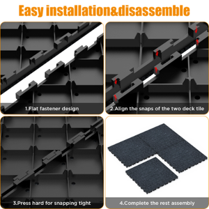 12 mattonelle del ponte del Patio facile installazione rapida incastro Decking tappeto per il cortile Backyard-36pcs fai da te modulo tappeto esterno