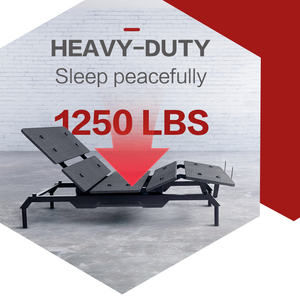 Logicdata thời trang phong cách nhanh chóng cài đặt có thể điều chỉnh GIƯỜNG KHUNG 1250 Ibs Trọng lượng giới hạn nâng giường cơ sở - Product Image 6