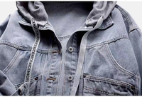 Veste en jean à capuche de haute qualité pour femme, coupe oversize, bleu clair, style streetwear décontracté, coupe ample