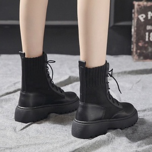 Bottes courtes à lacets pour femmes, style western, à bout fermé, à semelle épaisse et talon large, pour l'été et l'automne – Meilleures ventes - Product Image 3