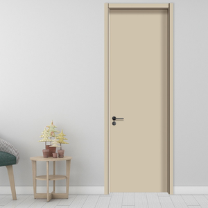 Puerta interior de madera de teca maciza precolgante personalizada para casa de lujo moderna insonorizada para dormitorio y sala de estar sin pintura - Product Image 4