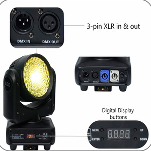 Disco Mobile DJ Party 120W RGBW LED lumière principale mobile DJ lumière éclairage de scène RGB <span class=keywords><strong>Halo</strong></span> DMX-512 commande vocale adaptée - Product Image 5