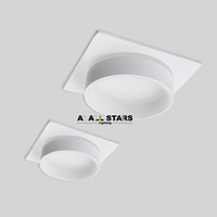 Vente en gros usine – Module de projecteur LED encastré à cadre circulaire en aluminium, boîtier de plafond rond noir/blanc GX53
