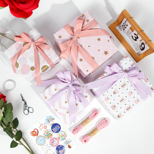 กล่องของขวัญวันเกิดม้วนกระดาษห่อคริสต์มาสดีไซน์ลายดอกไม้ - Product Image 2