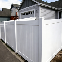 Clôture de jardin classique en PVC blanc Fentech - Sécurité domestique, intimité, clôture extérieure rétractable