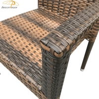 Chaise monobloc empilable fauteuils terrasse luxe fauteuil style traditionnel en rotin pour restaurant