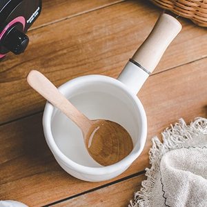 Classic Non Stick Mini Coffee Enamel Milk <strong>Pot</strong> Pan Clay <strong>Cooking</strong> With Single Wooden Handle - Product Image 4