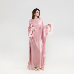 <span class=keywords><strong>Robe</strong></span> <span class=keywords><strong>longue</strong></span> ouverte de bonne qualité à <span class=keywords><strong>la</strong></span> mode Cardigan d'été <span class=keywords><strong>Robe</strong></span> musulmane élégante - Product Image 3