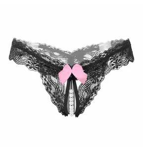 String Sexy en soie pour femmes, sous-vêtement élastique, noir, rose, sans couture, string avec perles, dos en T, nouvelle collection