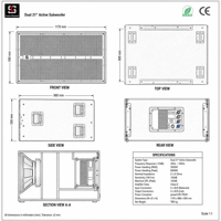 Lasesound TTS 56A Double Subwoofer Professionnel 21 Pouces 3000W RMS 6000W Crête 145dB Haut SPL Haut-parleur Audio de Scène CE RoHS
