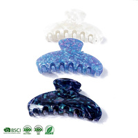 CANYUAN Material respetuoso con el medio ambiente 13cm media luna acetato pelo garra temperamento grande pelo garra mujeres pinza de pelo al por mayor