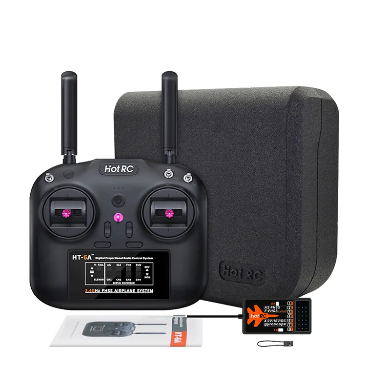 HT-6A control aircraft remote control +Gyro receiver transmitter 2.4Ghz 6CH 800m distance RC Radio System