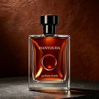 Flacon de parfum de luxe en verre gaufré carré de 100 ml, flacon vide pour homme avec bouchon noir, coffret cadeau disponible, OEM