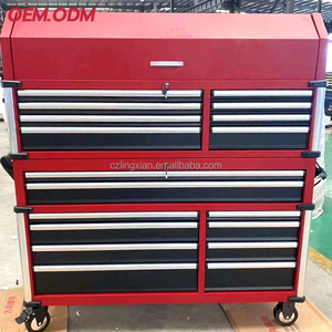 Armoire à outils roulante robuste <span class=keywords><strong>de</strong></span> 56 pouces avec 18 tiroirs et panneau perforé - Product Image 4