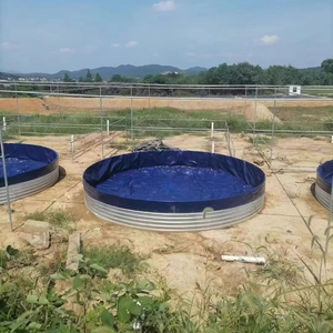 Bassin d'élevage de poissons en PVC rond de grande taille pour l'aquaculture de tilapias et de crevettes, système RAS, vente en gros - Product Image 1