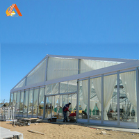Tente de mariage panoramique en verre, tente de réception de mariage de luxe en plein air, tente en verre de luxe, structure en aluminium, tente de réception VIP