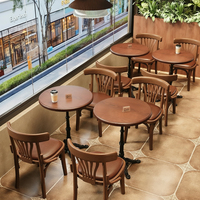 Meubles commerciaux modernes, tables et chaises pour hôtels, cafés, restaurants, ensembles de sièges pour cafés, chaises et tables en bois pour salles à manger