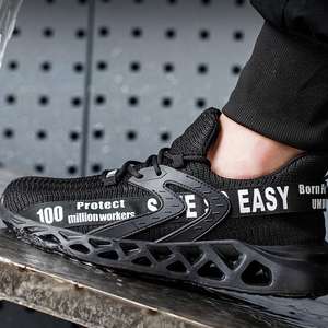 <span class=keywords><strong>LARNMERN</strong></span> Chaussures de sécurité respirantes antidérapantes et anti-chocs à bout en acier pour hommes et femmes Chaussures de sécurité d'été 200J - Product Image 6