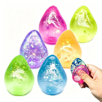Balle anti-stress en maltose en forme de goutte d'eau, jouet souple, bloc de glace, cube de diamant, balle de décompression en maltose