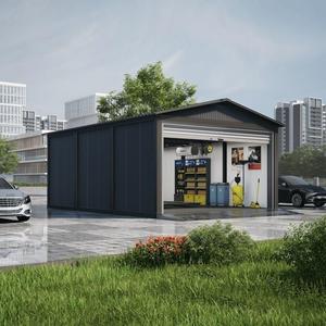Abri de <span class=keywords><strong>jardin</strong></span> préfabriqué en acier galvanisé léger et robuste à prix abordable, <span class=keywords><strong>garage</strong></span> automobile personnalisé pour la vente en gros - Product Image 6