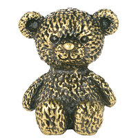 Figurine d'ours maléfique en laiton, commande en gros, statue en cuivre antique, personnalisable, décoration de bureau, cadeau d'affaires pour la revente