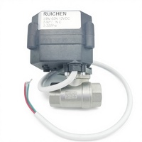 Vanne à boisseau sphérique micro-électrique FLOMARVEL FH-B en acier inoxydable AC220V pour contrôle de température de climatisation, bidirectionnelle DN12V24V normalement fermée