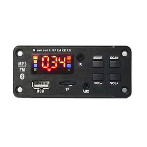 JK6893สินค้าใหม่บลูทูธ TF USB FM MIC AUX Player MP3 12V โมดูลถอดรหัสก้านดึง Mp3เสียงบอร์ดถอดรหัสสีดำ - Product Image 1