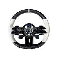 Volant en cuir blanc en fibre de carbone pour Mercedes W205 W213 X253 W167 W177 Classe C Classe E GLC GLE Classe A Design moderne