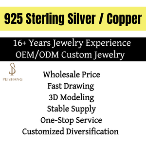 कस्टम गहने कारखाने उच्च गुणवत्ता 18k सोने की प्लेटेड आभूषण निर्माता 925 चांदी के कस्टम आभूषण निर्माता - Product Image 1