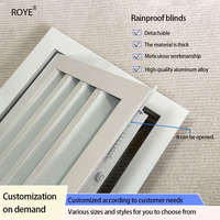 Vente en gros Filet d'obturation en alliage d'aluminium étanche à la pluie Volet d'extraction extérieur Grille d'enregistrement antirouille étanche