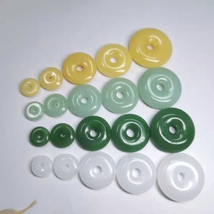 Piedra de hebilla de Paz de cristal de 10 ~ 30mm, Jade blanco de cristal, zafiro, jaspe, colgante de Donut de cristal para fabricación/accesorios de joyería Diy - Product Image 4